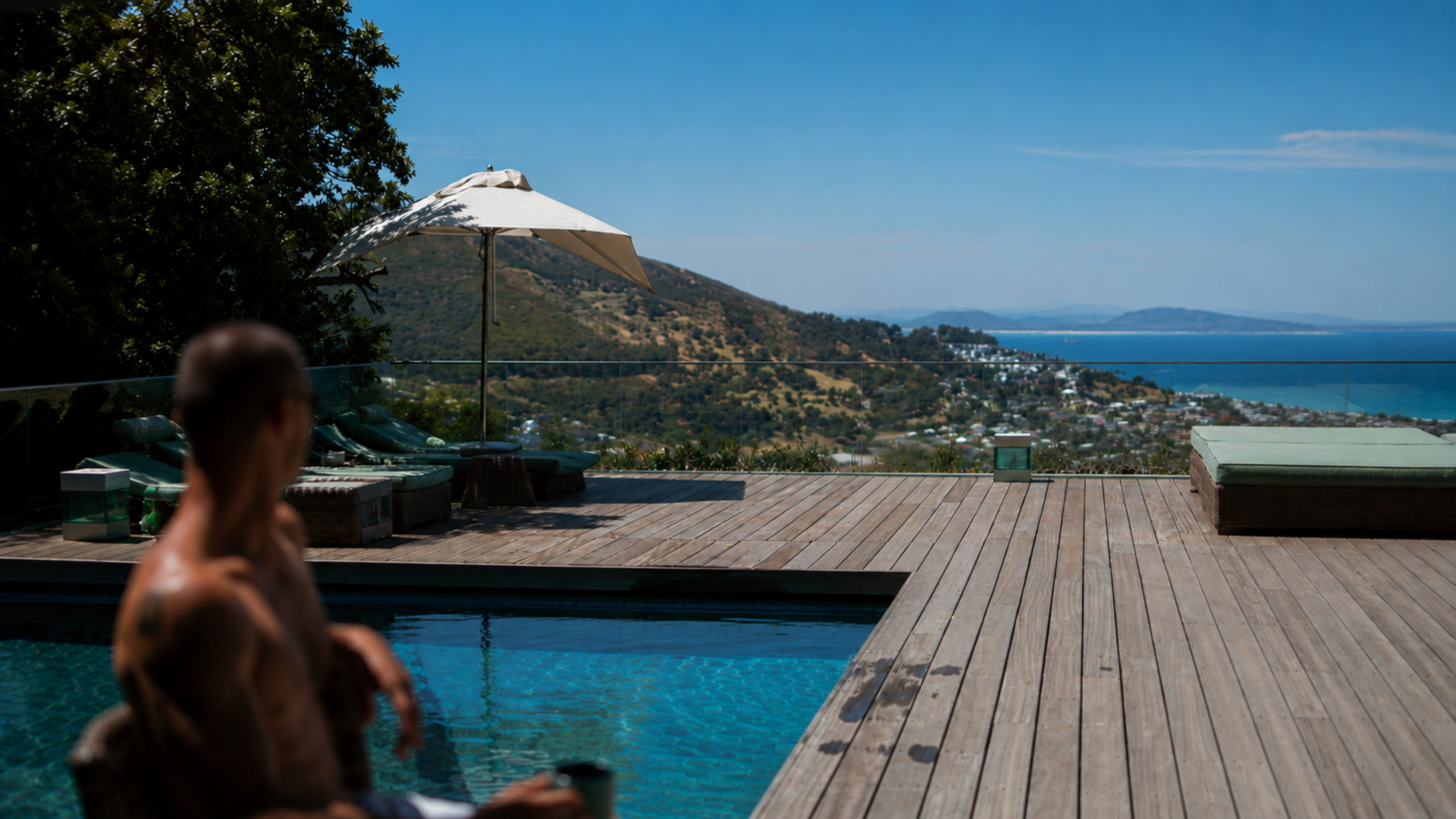 Luxury outdoor terrace overlooking Cape Town