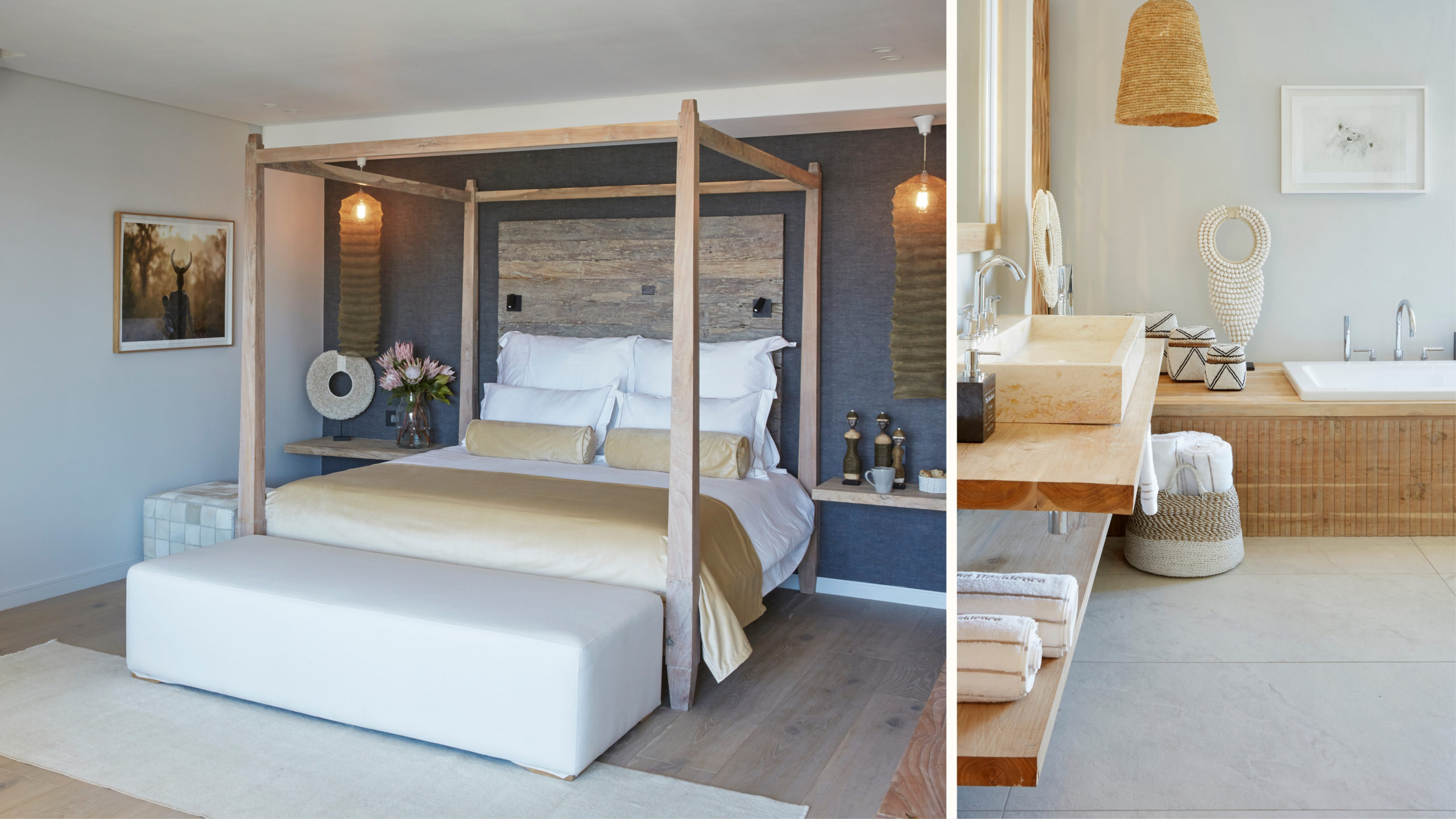 Luxury suite at the Atzaro Cape Town boutique hotel where guests can relax