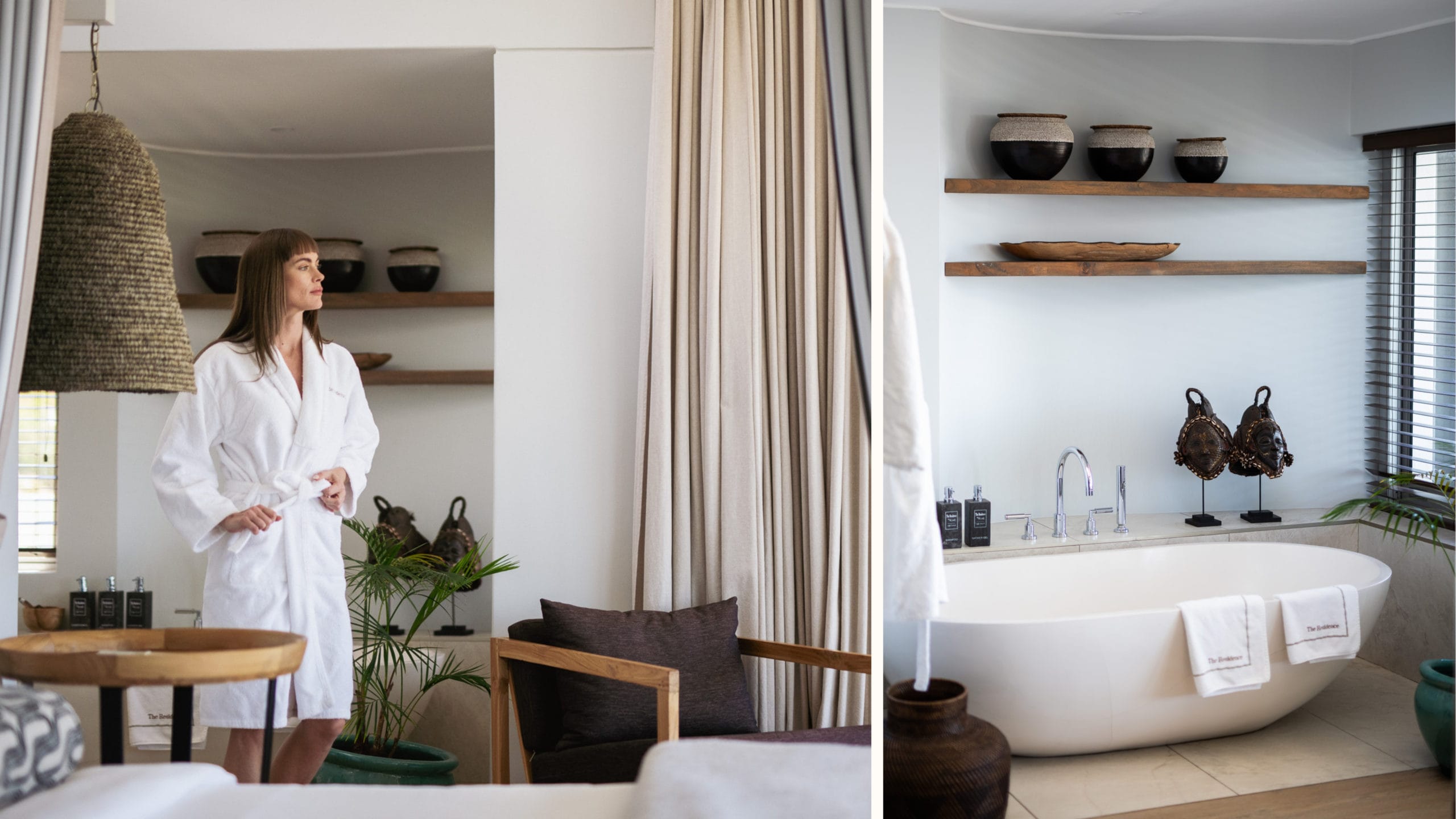 Guest relaxing in the Atzaro Cape Town suite.